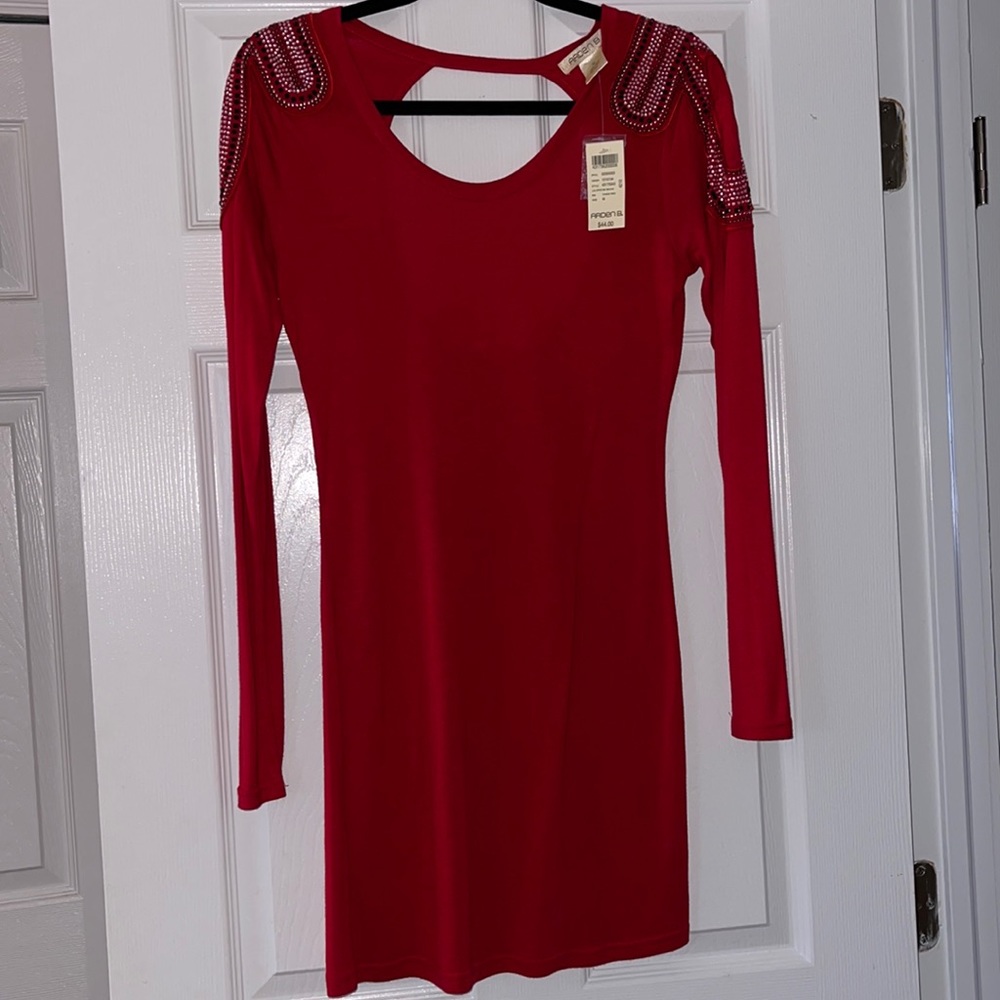 NWT Arden B Long sleeve Red Dress size Medium